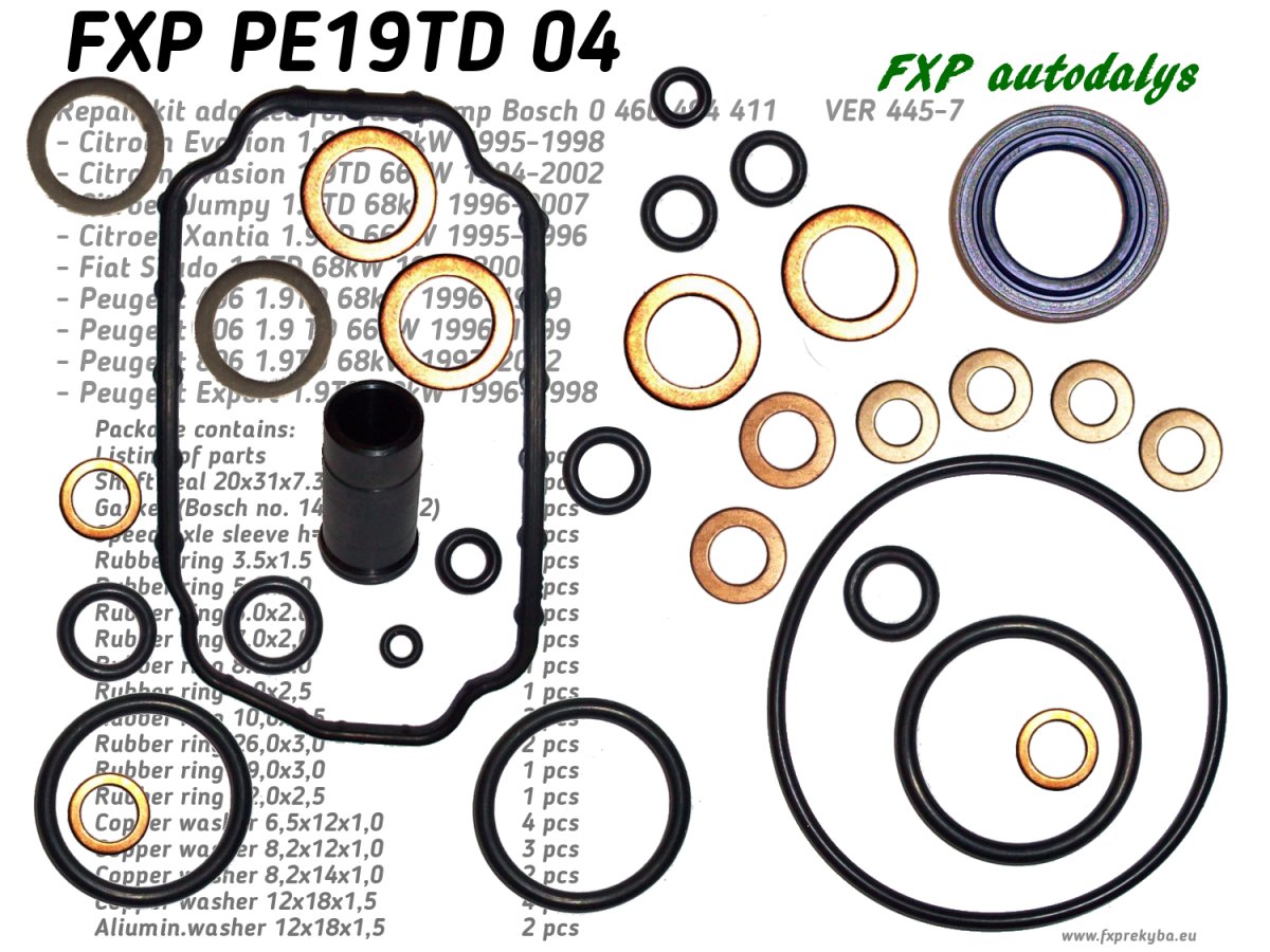 Fuel pompe 0 460 494 411 repair KIT