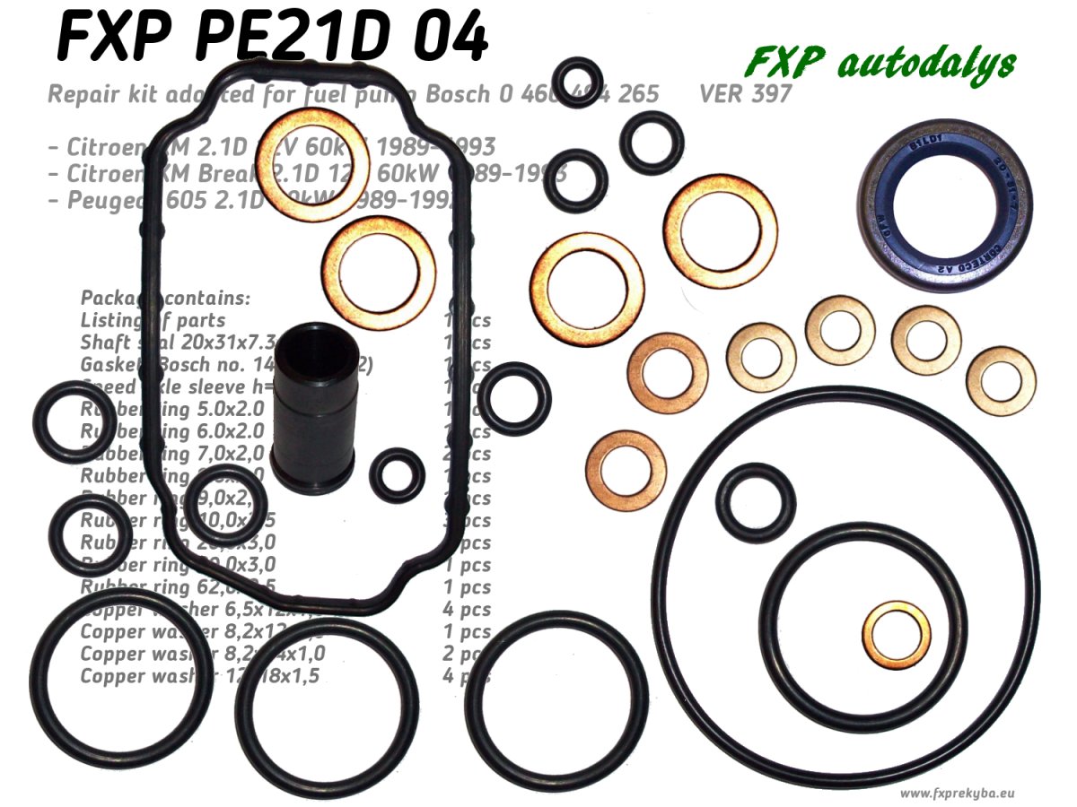 Fuel pompe 0 460 494 265 repair KIT